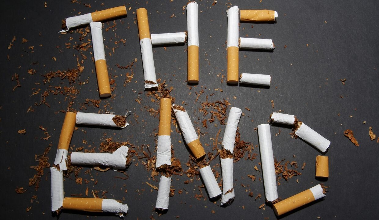 salauztas cigaretes un izmaiņas organismā, atmetot smēķēšanu